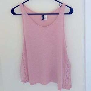 H&M Light Pink Lace side Tank
